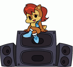 Princess Sally Acorn Enjoying Music GIF