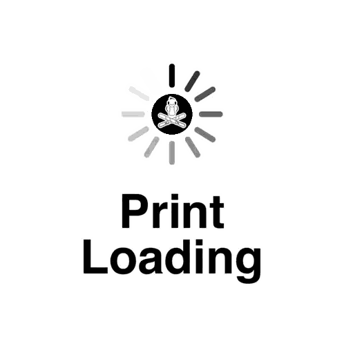 Print Loading Sign With Skull Sticker