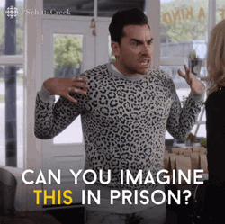 Prison Schitt's Creek Dan Levy GIF