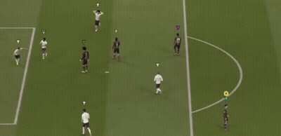Pro Clubs Logo With Soccer Player Behind Net GIF