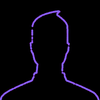 Profile Pic Trippy Purple Neon Human Outline  GIF