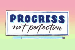 Progress Not Perfection Text GIF