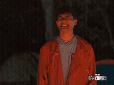 Project High Council Poster Young Man Orange Jacket GIF