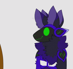 Protogen Liking A Finger In His Nose GIF