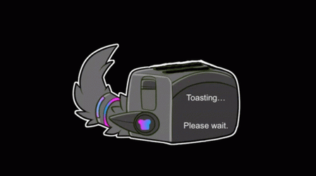Protogen Toasting Bread GIF