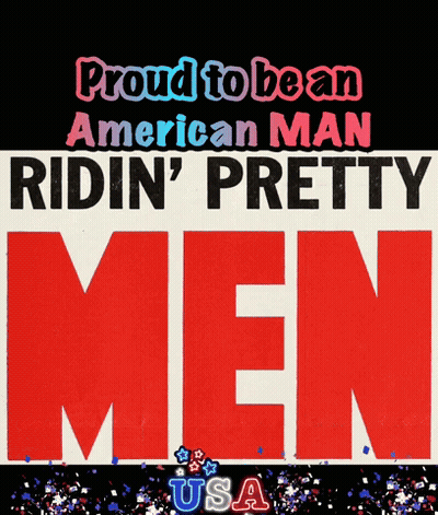 Proud American Man Riding Pretty Men Poster GIF