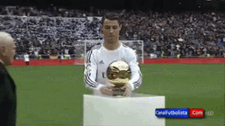 Proud Cristiano Ronaldo Raise Trophy