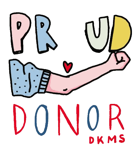 Proud Donor DKMS Heart Poster Sticker
