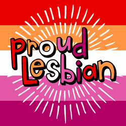 Proud Lesbian Logo Art GIF