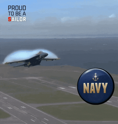 Proud To Be A Sailor Poster With Airplane GIF