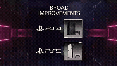 PS4 Pro And PS5 Pro On Purple Background GIF