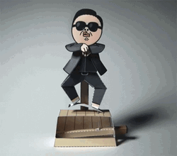 Psy Gangnam Style Paper Machine GIF
