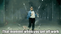 Psy Leaving Work GIF