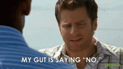 Psych Shawn Spencer My Gut Is Saying No GIF