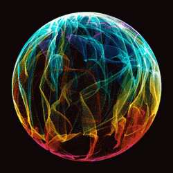 Psychedelic 3D Crystal Ball GIF