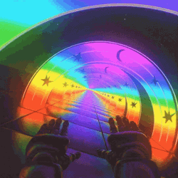 Psychedelic Tunnel Flying GIF