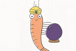 Psychic Shrimp With Crystal Ball GIF