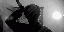 Psycho Man Creepy Knife Attack GIF