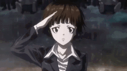Psycho Pass Akane Tsunemori Roger Salute GIF