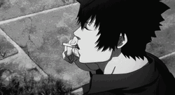 Psycho Pass Shinya Kogami Smoke GIF