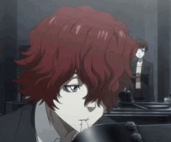 Psycho Pass Sho Hinakawa Finger Bite GIF