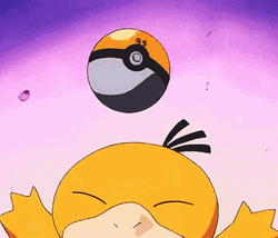 Psyduck Bouncing Ultra Ball In Head GIF