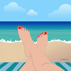 Pto Chilling On The Beach GIF