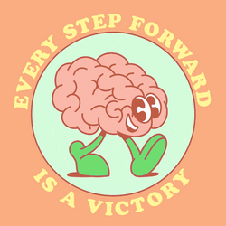 Ptsd Every Step Forward Is Victory Graphic Design GIF