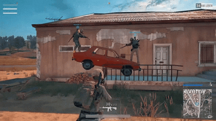 Pubg Characters Playing Car Seesaw GIF