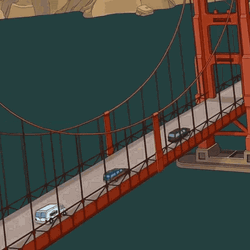 Public Transportation Bridge GIF