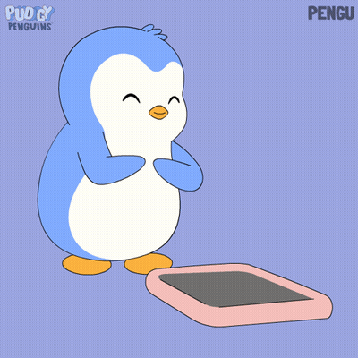 Puddy Penguins Penguin Holding Pink Heart