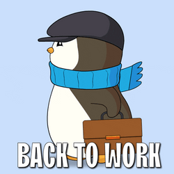 Pudgy Penguin Back To Work Monday GIF