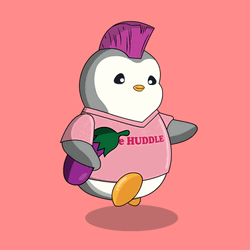 Pudgy Penguin Eggplant Work Out GIF