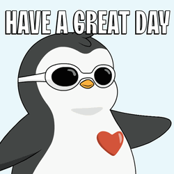 Pudgy Penguin Heartbeat Have A Great Day GIF