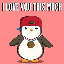Pudgy Penguin I Love You This Much GIF