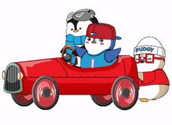 Pudgy Penguin Kid Car No Crash GIF
