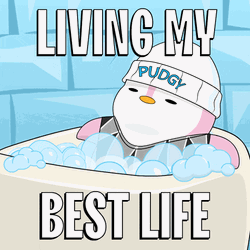 Pudgy Penguin Living The Dream GIF