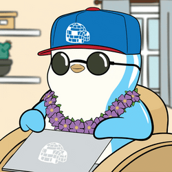 Pudgy Penguin Throw Computer Out Of Window GIF