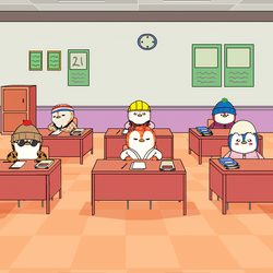Pudgy Penguins During Bar Exam GIF