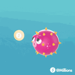  Pufferfish Dollar Swimming  GIF