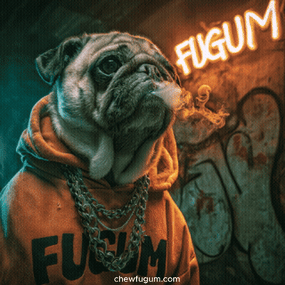Pug In Fugum Hoodie Smoking Hookah GIF