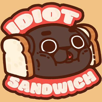 Pug With Sandwich Saying Idiot Sandwich GIF