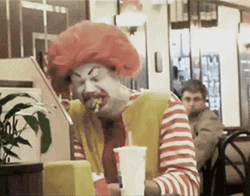 Puking Eating Ronald Mcdonald GIF