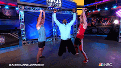 Pull Up Akbar Gbaja-Biamila American Ninja Warrior GIF