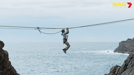 Pull Up Mid Air Zip Line GIF