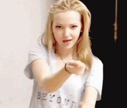 Pulling Dove Cameron GIF