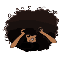 Pulling My Hair Out Girl Pulling Curly Hair GIF
