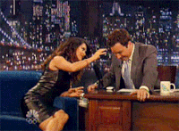 Pulling My Hair Out Salma Hayek Jimmy Fallon GIF