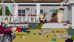 Pulling Up In A Messy House GIF