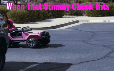Pulling Up When The Stimmy Check Hits GIF